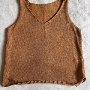 Burnt orange Knit Tank Top